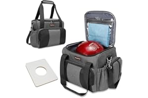 CYUREAY Einzelner Bowlingball-Tragetasche, Bowlingball-Tragekoffer mit Holzballhalter und zusätzlichen Aufbewahrungstaschen, Bowlingtasche für 1 Ball mit Schultergurt für bequemes Tragen beim Sport