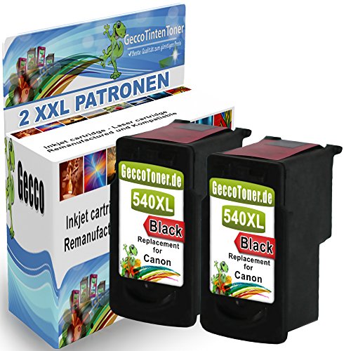 2 Spetan Druckerpatronen Ersatz für Canon PG-540 XL , (Schwarz , Black) je 30ml, 2x BK Tinte tintenpatronen inkcartridge 2x PG-540-Canon