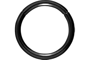 PIERCINGLINE Segmentring Clicker aus Titan - Piercing für Nase, Septum, Ohr, Helix oder Tragus