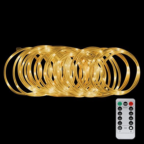 LE 120er LED Lichterschlauch 10M Warmweiß Batteriebetriebe 8 Modi mit Memory-Funktion für Innen Außen Party Weihnachten Dekolicht - 2