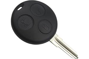 Kelay Smart Key Fob Case Replacement For Mercedes Benz Smart Roadster Fortwo 450 Forfour City Coupe, Smart 450 Key Fob, Smart Fortwo Key Fob,3 Buttons