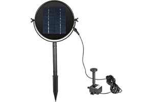 TOTMOX Solar Powered Pond Fountains 9V 2W High Powerful Solar Pond Pump with Holding Bracket Fountain Water Pump Kit for Bird Bath Pond Pull Garden