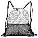 Produktbild RAINNY Drawstring Backpacks Bags,Grid Style Eastern Asian Pattern with Geometrical Squares and Rectangles Print,5 Liter Capacity,Adjustable