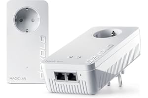 devolo 8823 Magic 2 WiFi 6 Starter Kit, adaptador powerline WiFi - hasta 2.400 Mbps, conexión WiFi de malla, LAN Gigabit 2X, punto de acceso, dLAN 2.0, blanco
