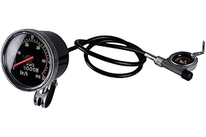 MILAGETO Meccanici di Biciclette Tachimetro della Bici, Analogico Contachilometri, Stile Classico per Exercycle Bici