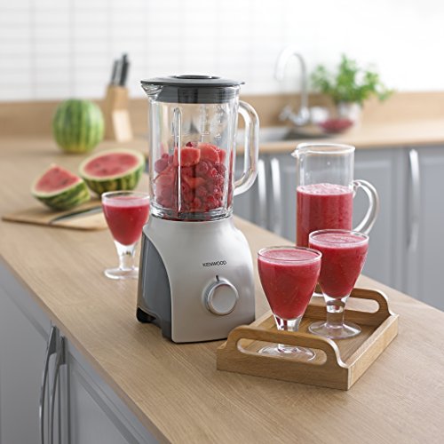 Kenwood Blend-X CLASSIC BLM610 SI Standmixer, 800 W, 1,6 l ThermoResist Glas-Mixaufsatz, Smoothie-/Eiscrushen-/Reinigungs-Funktion, MultiZonen Messer-System, silber - 5