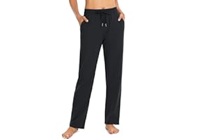 EUHOM Jogginghose Damen Sporthose Lang Baumwolle Yogahose Frauen Bequem Freizeithose Gerades Bein Trainingshose Sweatpants für Jogging Sport Yoga