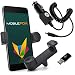 Produktbild mobilefox® KFZ Handy Lüftungshalterung 360° verstellbar inkl. Micro-USB Ladekabel + USB C Adapter Set für Samsung Galaxy S10 S10+ S10e S9 S8 Plus Note 8 A3 A5 (2017)