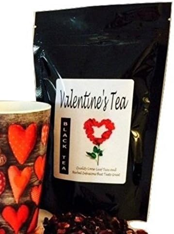 Valentines Tea | Special blend for Valentine's Day | Black tea infused with rose petals, cocoa nibs and vanilla | Loose Leaf (25g)