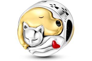 CYCUFF Sterling Silver Charms 925 per Bracciale Europeo, Collane Pendente Perline Gioielli Regalo per Le Donne Amici di Famiglia