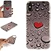 Produktbild Ooboom® iPhone X Hülle TPU Silikon Gel Ultra Dünn Schutzhülle Handy Tasche Case Cover für iPhone X - Rot Herz