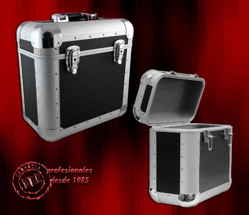 Maleta DJ Negra para 50 LP y Maxis 12"/Ref.2057