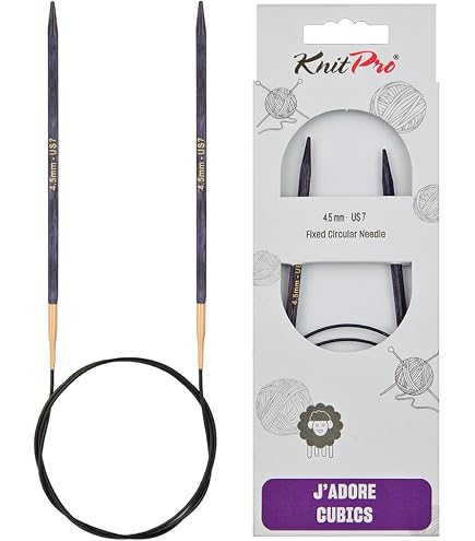 KnitPro J'Adore Cubics Knit Pins - Aiguilles à tricoter circulaires fixes - 80 cm x 3,50 mm