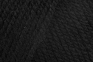 KHASO Sirdar Hayfield Bonus DK Crochet Yarn, 100% Acrylic Double Knitting Wool for Sweaters Jumpers Toys - 100g Ball - Black (965) - Single (1 Ball)