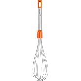 BRA Efficient | Kitchen Blender, stainless steel | Nylon and Silicone, Orange, 31 cm
