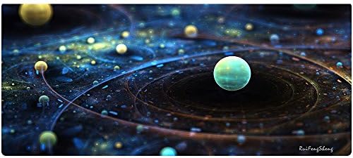 Ruifengsheng Extended Gaming Mouse Pad XXL Mouse Mat Large Mouse Pad Non-Slip Rubber Mice Pads Stitched Edges - 35.4”x15.7” (90x40 Pearl011)