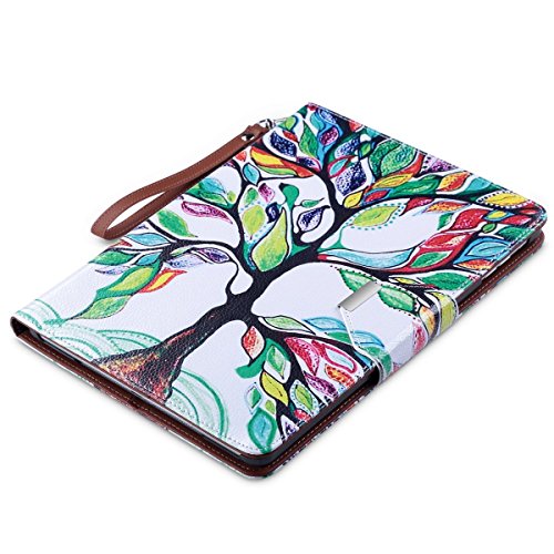 iPad Air Hülle, ULAK 360 Grad Rotierend Stand Smart Cover Case Schutzhülle Tasche Etui mit Auto Schlaf / Wach Funktion für Apple iPad Air/iPad 5th 2013 (Liebesbaum) - 3
