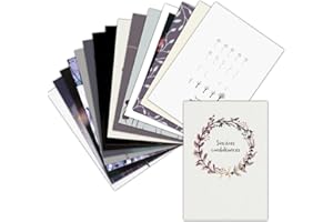 MERCI-FACTEUR.COM Carte de Condoléances pour Décès - 16 Cartes Différentes - Format Carte Postale (3 Formats Dispos) - Sobre Carte de Condoléances pour Décès