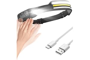 Victoper 2025 Updated LED Sensor Head Torch 1000 Lumens, 11 Modes, 3 Light Strips, IPX4 Waterproof Rechargeable Headlamp