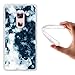 Produktbild WoowCase LeTV LeEco Le Max 2 X820 Hülle, Handyhülle Silikon für [ LeTV LeEco Le Max 2 X820 ] Weißer und Blauer Marmor Handytasche Handy Cover Case Schutzhülle Flexible TPU - Transparent