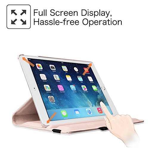 Fintie iPad Air 2 Hülle – 360 Grad Rotierend Stand Smart Cover Case Schutzhülle Tasche Etui mit Auto Schlaf / Wach Funktion für Apple iPad Air 2 (2014) – Roségold - 3