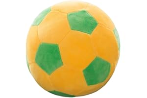ISAKEN Pelotas de Fútbol de Felpa, Balón de Fútbol de Peluche, Pelota de Fútbol de Peluche de Juguete de Fútbol de Peluche, Decoración de Habitación Temática Deportiva de Balón de Fútbo