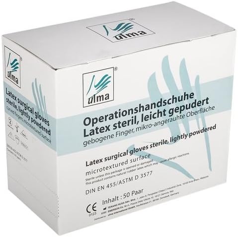 50 Pairs Of Sterile Surgical Gloves Latex – Powdered – Size 6.5