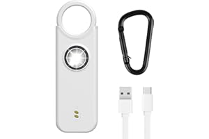 Flintronic Personal Safety Alarms for Women, 135DB Personal Security Alarm with LED Strobe Light, Self-Defense Emergency Alarm for Women, Girls, Children and Elderly, White