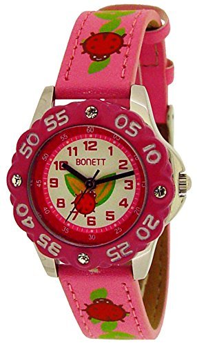 Bonett Mdchen - Armbanduhr Kfer Analog Quarz Leder 1368MP