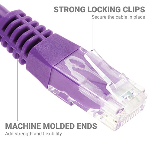 GizzmoHeaven 10M Lila Cat5e LAN Kabel RJ45 Patchkabel Cat 5 Enhanced Ethernet Netzwerkkabel für Router Modem Switch 1000 Mbit/s UTP RJ-45 – 10 Meter – Lila - 3