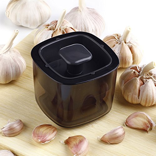Comenzar Knoblauchpresse, Knoblauchschneider, Knoblauchwürfelschneider, schlagfester Kunststoff mit Edelstahl-Schneidklingen