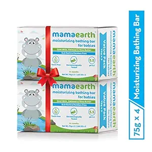 Mamaearth Moisturizing Bathing Soap Bar for Babies - Pack of 4