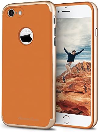 iPhone 7 Case, Ambercase Drop Protection Slim Flexible TPU Case Cover with PC Bumper, Shock Absorption Anti-Slip/Scratch Grip Case for Apple iPhone 7 (4.7 Inch)-Orange
