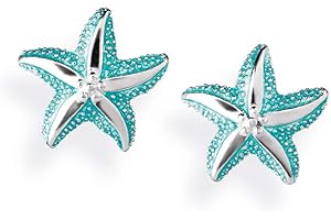 Heartbreaker - Orecchini turchese a forma d'asteria con in argento vero | collezione Sealife | orecchino marittimo- stella di mare di argento sterling 925 per donne