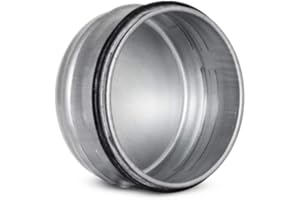 ZOUXO Tappo in lamiera di acciaio zincata con guarnizione di tenuta. Chiusura terminale tubo aspirazione e ventilazione. (Diametro 80 mm)