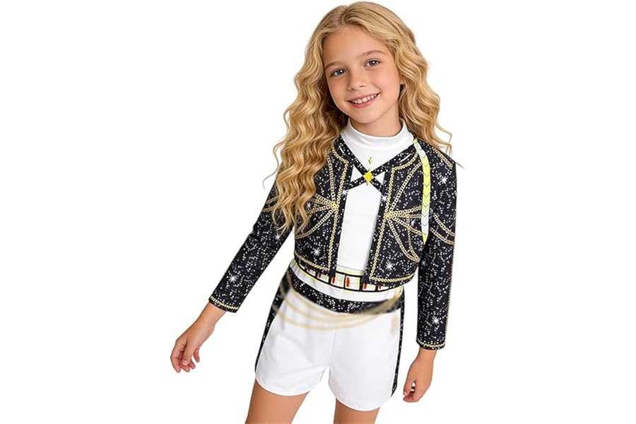 Atorcher Kids Style Stage Performer Costume Set – Long Sleeve Coat with Shirt and Pants for Halloween, Cosplay, Birthday Parties and Carnival – Sizes 3-12 Years