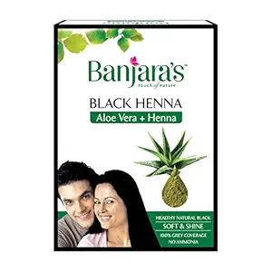 Banjaras Natural Black Henna, Aloevera, 5x10g