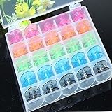 Tenflyer 25 PC / sistema vacíos Bobinas de la máquina de coser Carretes la caja de plástico de colores Caja de almacenamiento para la máquina de coser