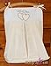 Nappy Stacker / Diaper Bag Match Baby Nursery COT or COT BED LOVE YOU HEART - EMBROIDERY CREAM