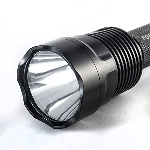Forrader C12 CREE XM-L2 U3 Superhelle 2.000 Lumen LED Taschenlampe Licht mit Schwanz Button Switch durch 5-Modus gesteuert, Schwarz (Taschenlampe Only) - 4