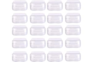 WYAN 20 Pack Square Clear Plastic Storage Containers Box with lids, for organizer Box Case for Beads,earplug, and More Small Items(3.5x3.5cm)