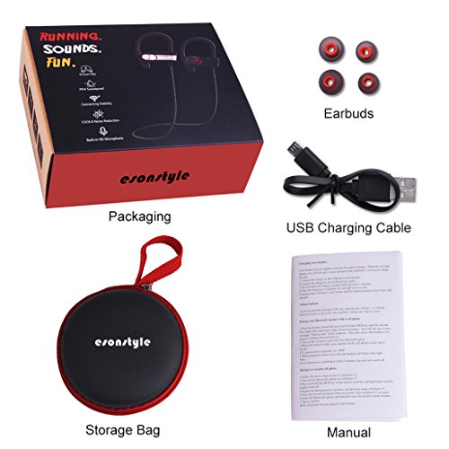 Esonstyle Bluetooth 4 1 Auriculares Inal mbricos Est reo Deportivos con Micr fono para Correr Gimnasio Caminar Trotar Excursionismo Compatible con iPhone iPad Samsung Smartphones Android y Tablet PC Negro Oro reviews Esonstyle Bluetooth 4 1 Auriculares Inal mbricos Est reo Deportivos con Micr fono para Correr Gimnasio Caminar Trotar Excursionismo Compatible con iPhone iPad Samsung Smartphones Android y Tablet PC Negro Oro
