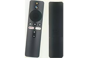 LELUKEE Pilot zdalnego sterowania do Mi TV Stick/MI Box 4S 4K, pilot zastępczy do Mi TV Stick z Bluetooth i sterowaniem głosowym