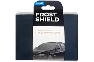 Simply FRO1 Standard Car Frost Protection and Sun Shield, Size 2.4m x 0.71m (7'9" x 2'3") Water-Resistant, Protects Windscreen from Frost, Snow, Sunlight, Rain, Bird Dropping, Dust & Ice, Universal Fit, Using Suction Cups, Durable & Lightweight