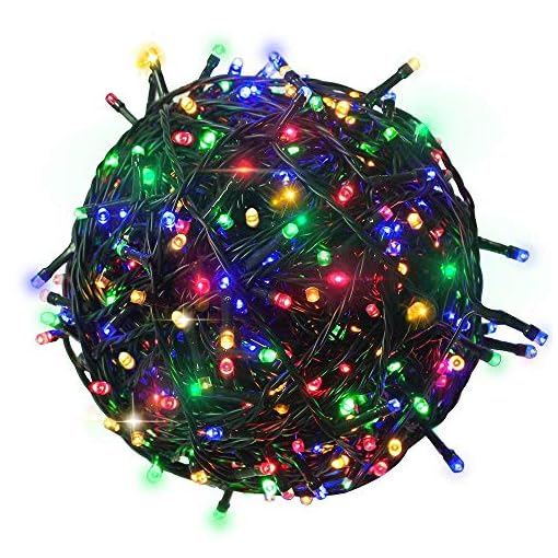CITRA 45M Black Wire Fairy String Tree Twinkle Lights 8 Modes for Diwali Christmas Party, Outdoor, Garden, Wedding, Home Decoration (Multi)