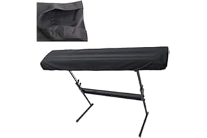 SIMUER Funda antipolvo para teclado de piano, compatible con 88 teclados de teclas, pianos y consolas electrónicas, el mejor equipo de protección para teclado de piano, negro