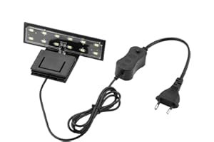 Cryfokt Lámpara de Clip de luz LED Liviana Iluminación de Plantas acuáticas ecológica Luz de Acuario Lámpara de Clip de Acuario Tanque de Peces de Agua Dulce para cría de acuarios