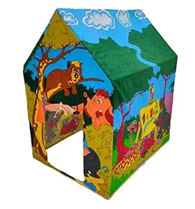 SKMT Manufacture Jungle Play Tent House , Light Weight, with Cotton Stuff Tent House for Kids Age 2-7 Year