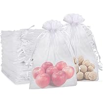 Sacchetti Organza 25x35cm - 30 Pezzi Bianchi Con Cordino, Per Regali E Matrimoni - Foto 10