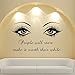 Wall Decal Quote Beauty Salon Make-Up Girl Woman Decals Vinyl Sticker Wall Decor Bedroom Window Art Mural (MN808) (48cmTall x 85cmWide)
